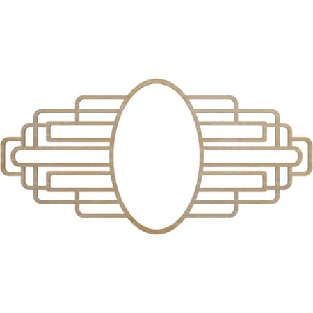 Ekena Millwork Elizabeth Wood Fretwork Prcd Ceiling Medallion, Hickory, 20"W x 10"H x 5 1/2"IW x 9 1/2"IH x 3/8"T CMWP20X10X0375EBHI